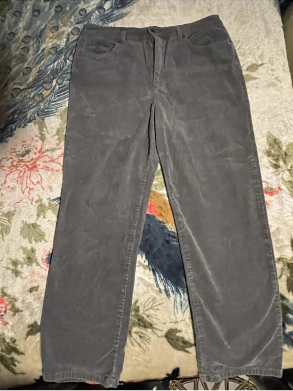 Gloria Vanderbilt Gray Corduroy Pants
